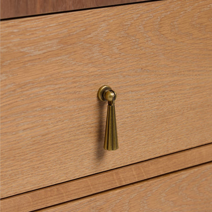 Happyarcadian Two-Drawer Oak Bedside Table