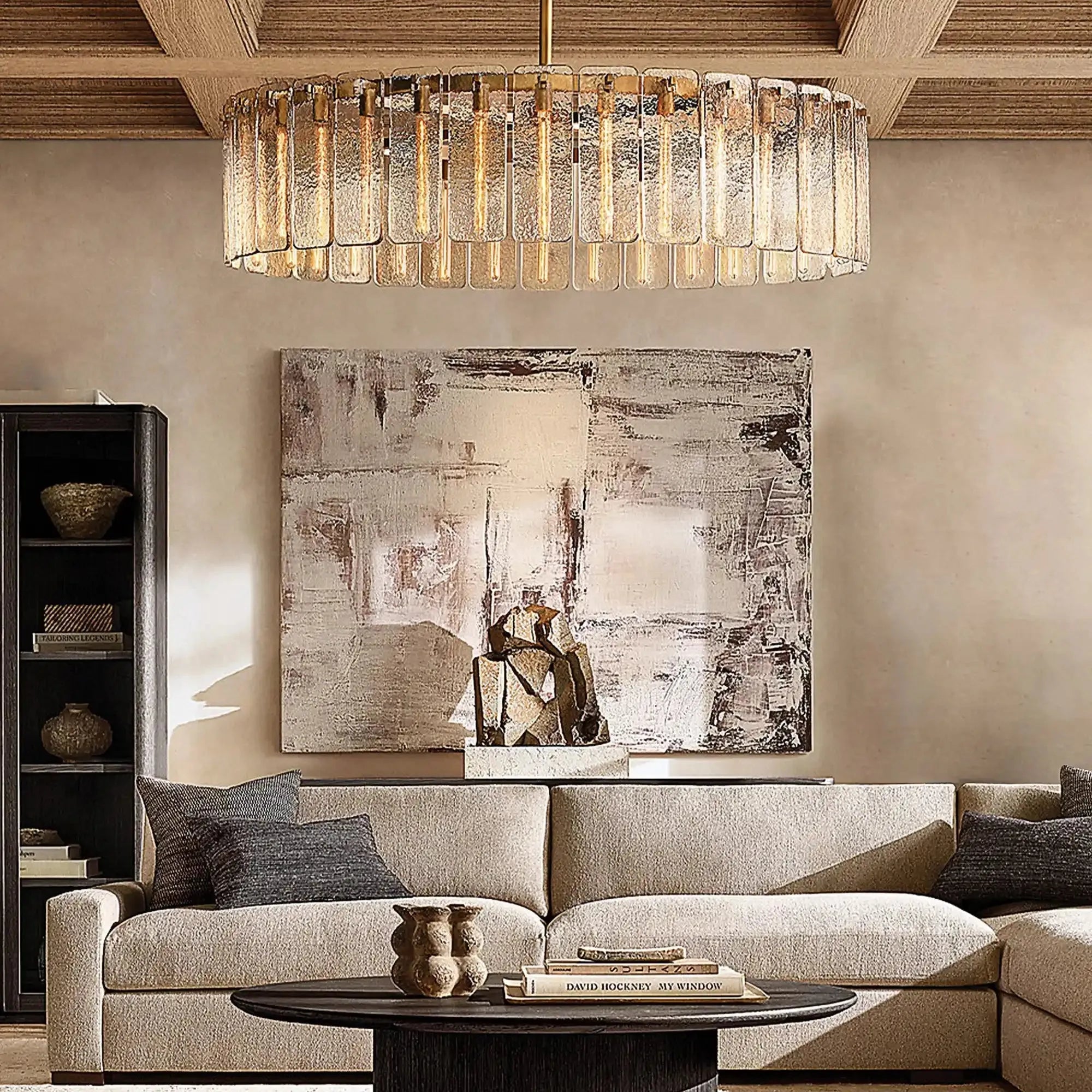 Calametta Glass Round Chandelier 36" 48" 60"