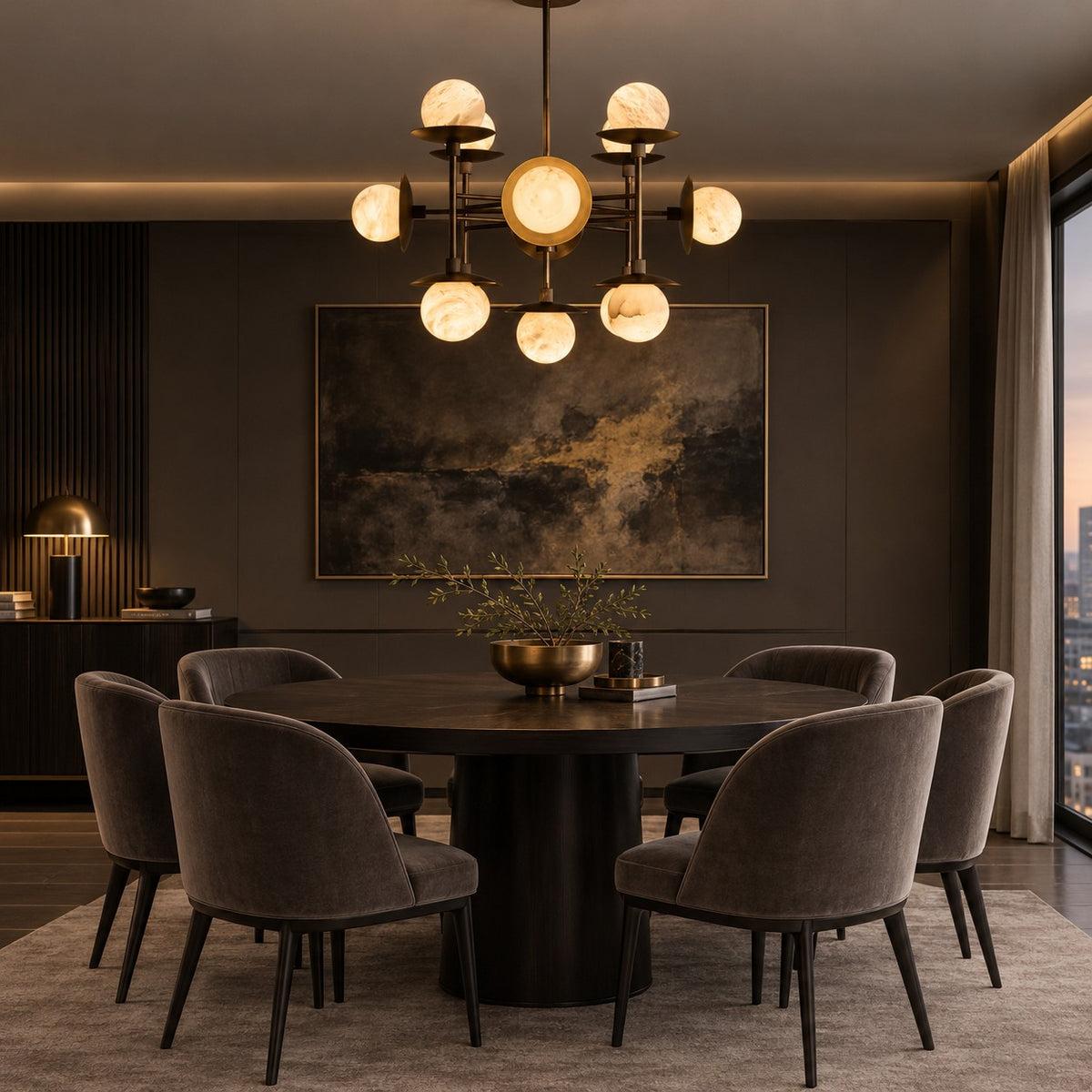 Cara Alabaster Chandelier 23.6"