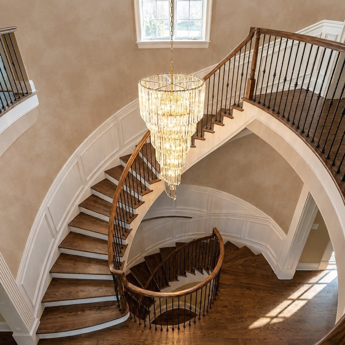 Cascada Spiral Clear Chandelier 15.7"-23.6"