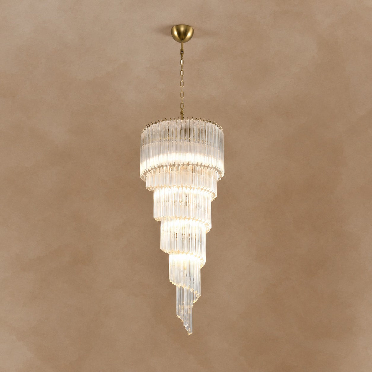 Cascada Spiral Clear Chandelier 15.7"-23.6"