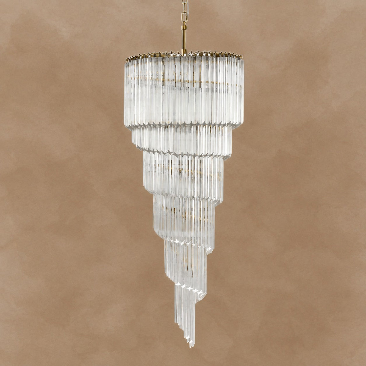 Cascada Spiral Clear Chandelier 15.7"-23.6"