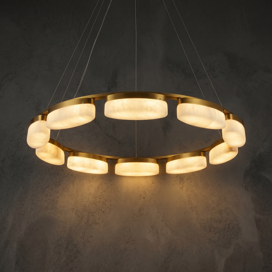 Chandelier For Dining Room in brass