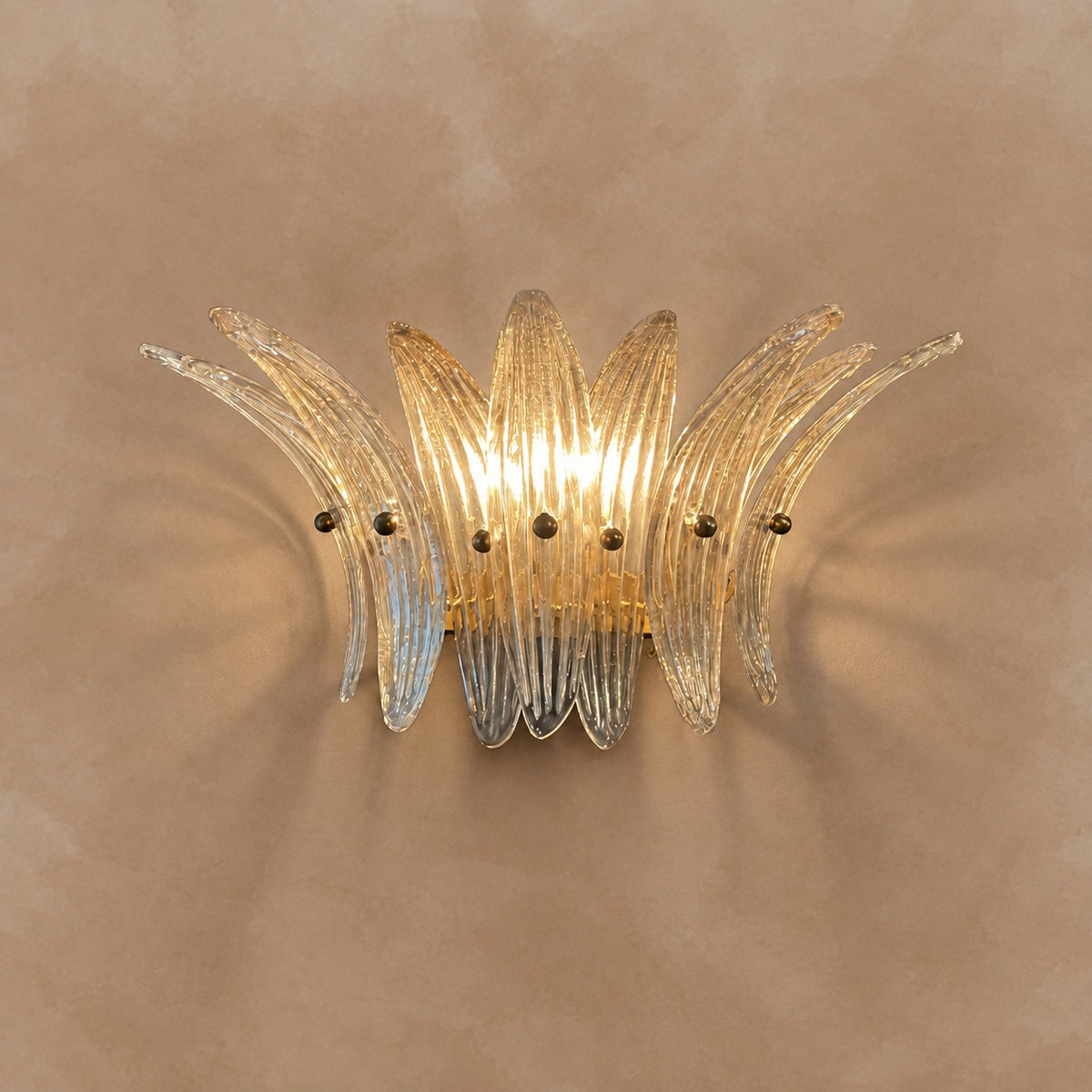 Celestia Sculptural Floral Glass Wall Sconce 9.8"