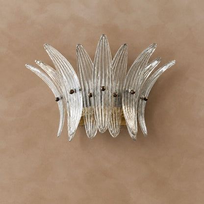 Celestia Sculptural Floral Glass Wall Sconce 9.8"