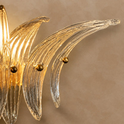Celestia Sculptural Floral Glass Wall Sconce 9.8"
