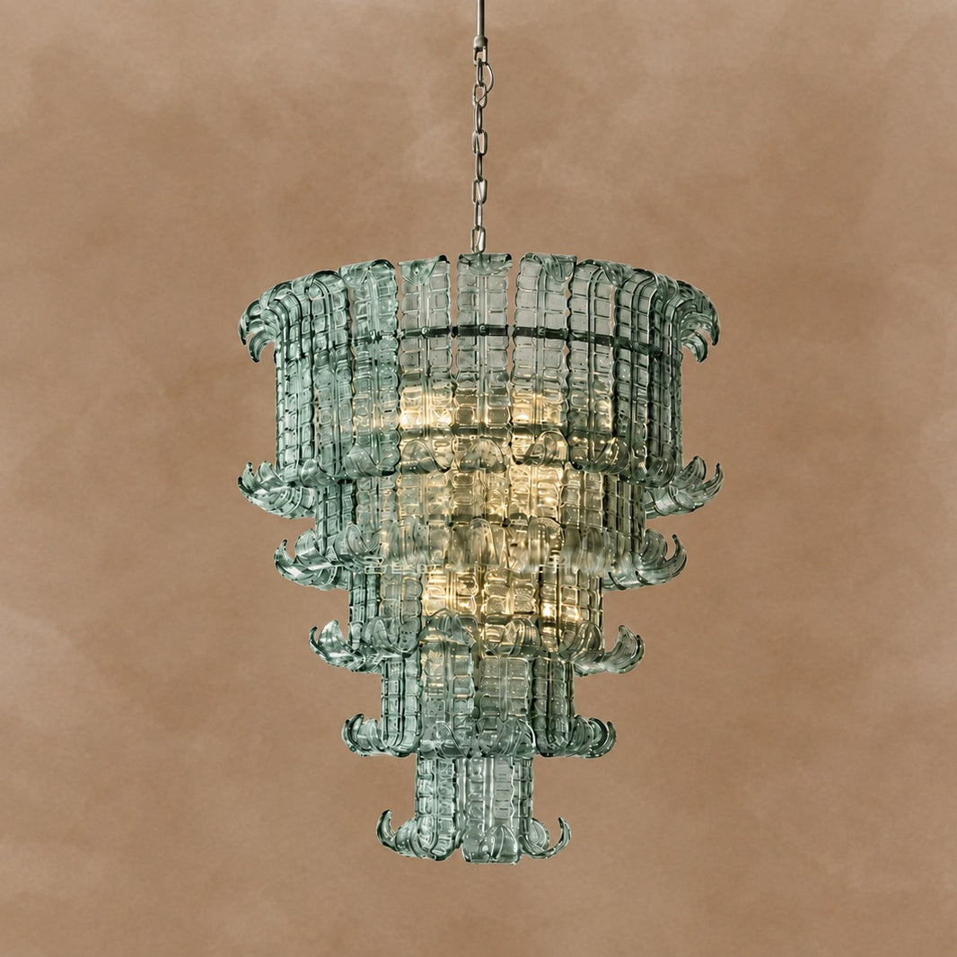 Celestine Tiered Murano-Style Glass Chandelier