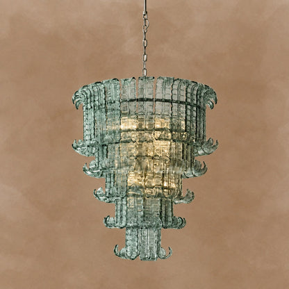 Celestine Tiered Murano-Style Glass Chandelier