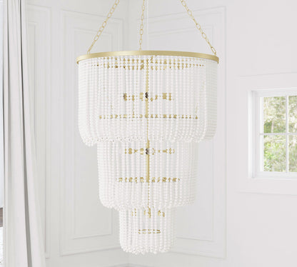 Cerisse Beaded Chandelier 28"