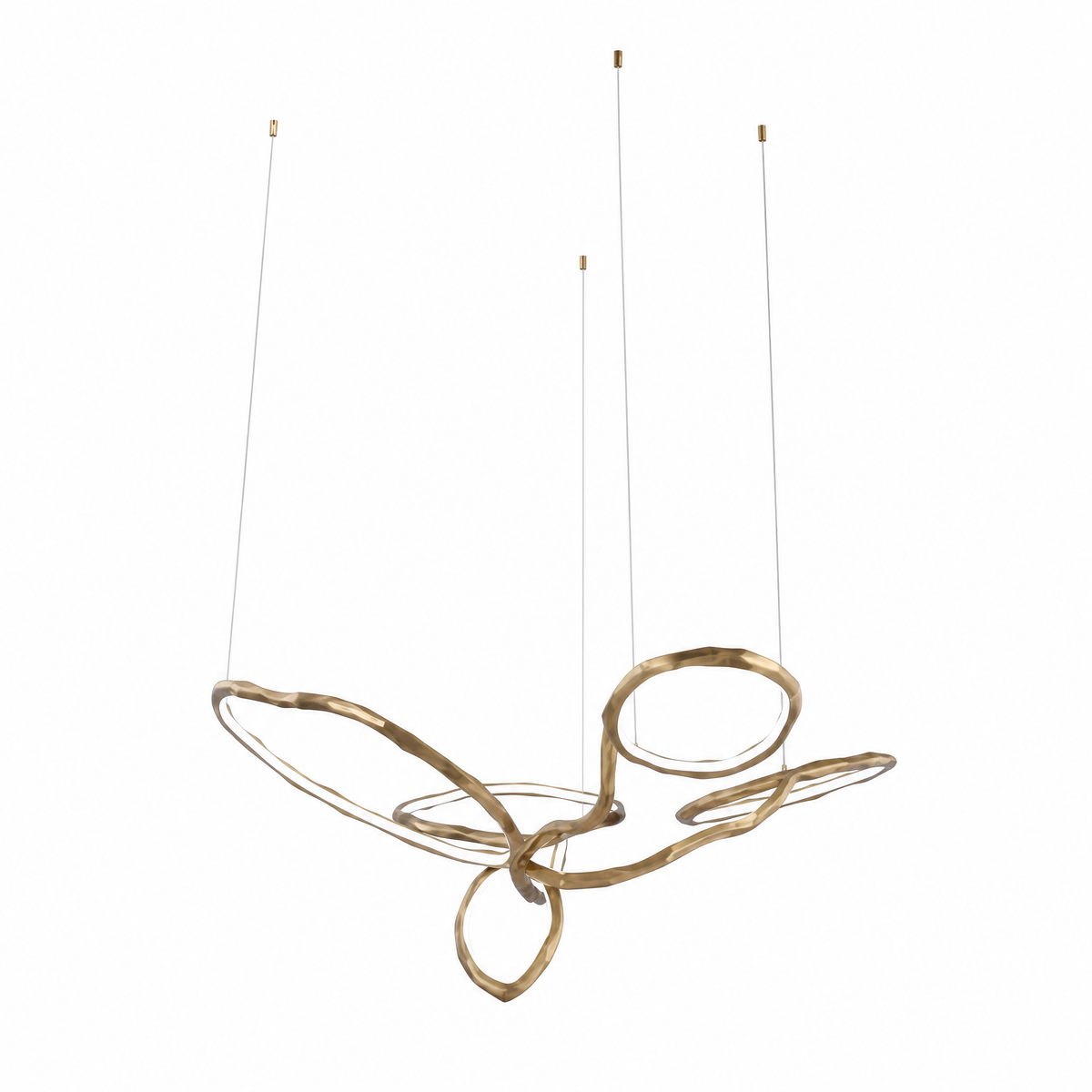 Cerchio Brass Ring Chandelier — product photo