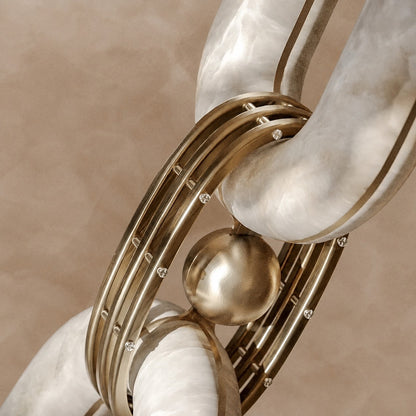 Chain Link Chandelier 19.7"-65"