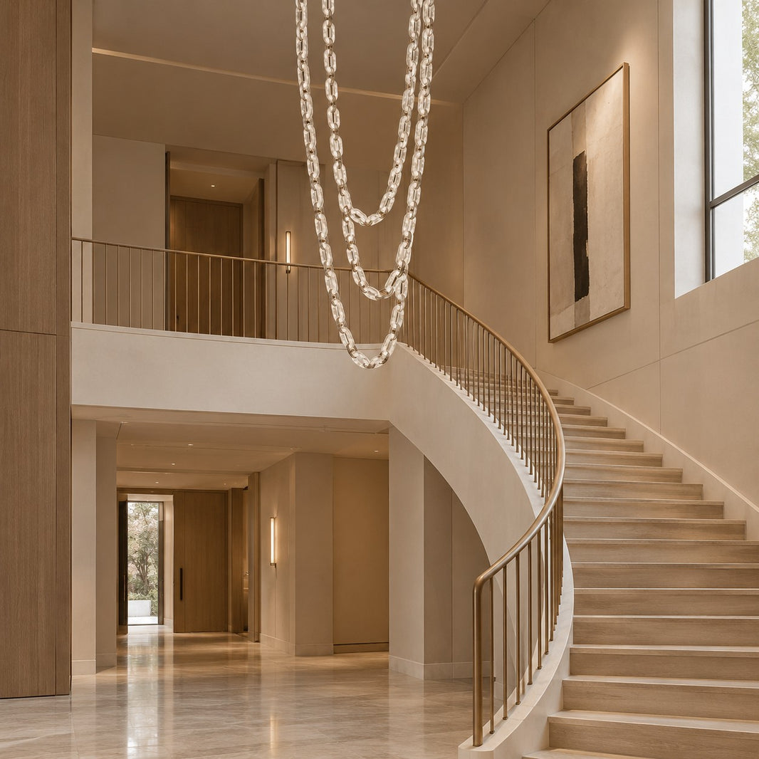 Chain Link Chandelier 19.7"-65"