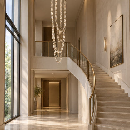 Chain Link Chandelier 19.7"-65"