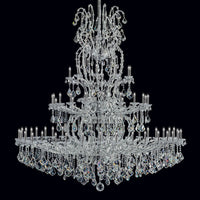 chrome large maria crystal chandelier