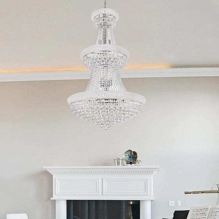 Luxury Crystal Chandelier for Grand Villa Hall and Duplex Staircase Lighting