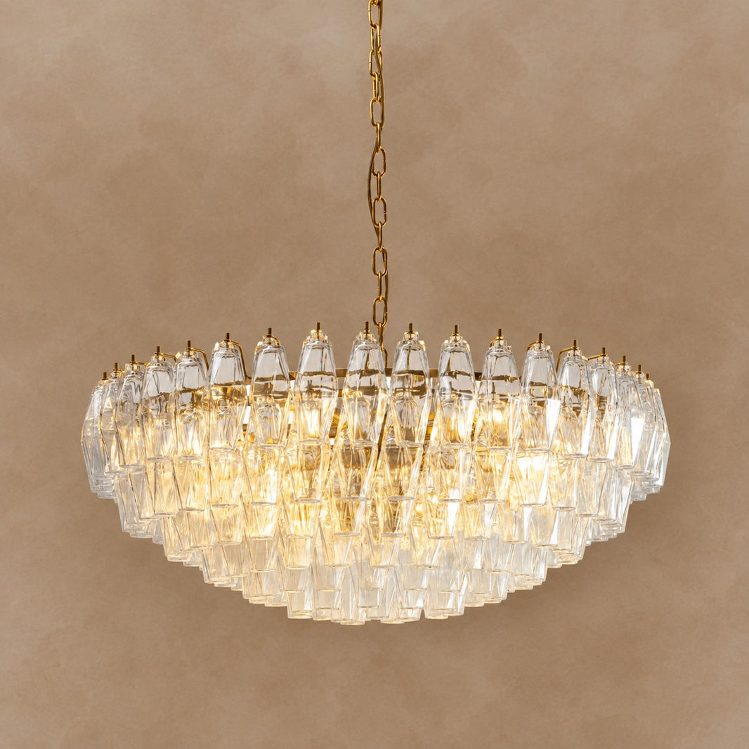Clear Sorrento Chandelier 47.2"