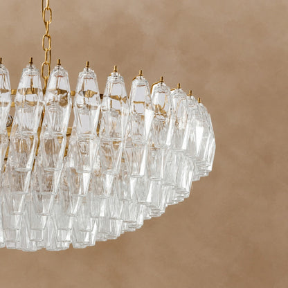 Clear Sorrento Chandelier 47.2"