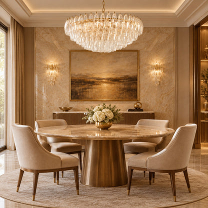 Clear Sorrento Chandelier 47.2"