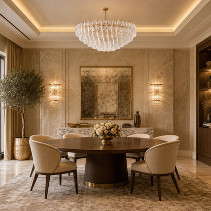 Clear Sorrento Chandelier 47.2"