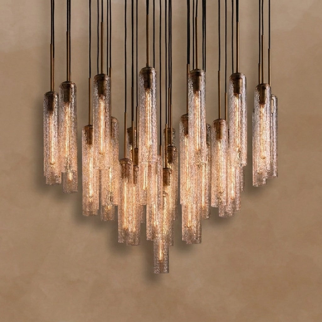 Colleena Fluted Glass Round Chandelier