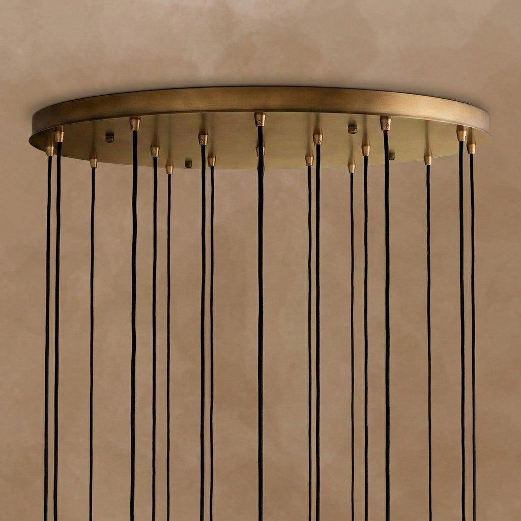 Colleena Fluted Glass Round Chandelier