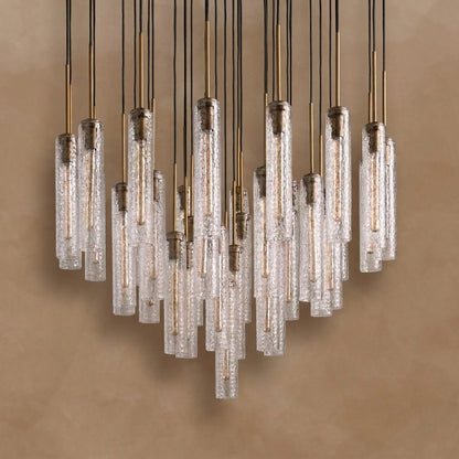 Clovelle Fluted Glass Round Chandelier