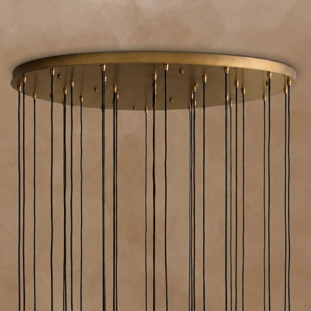 Colleena Fluted Glass Round Chandelier