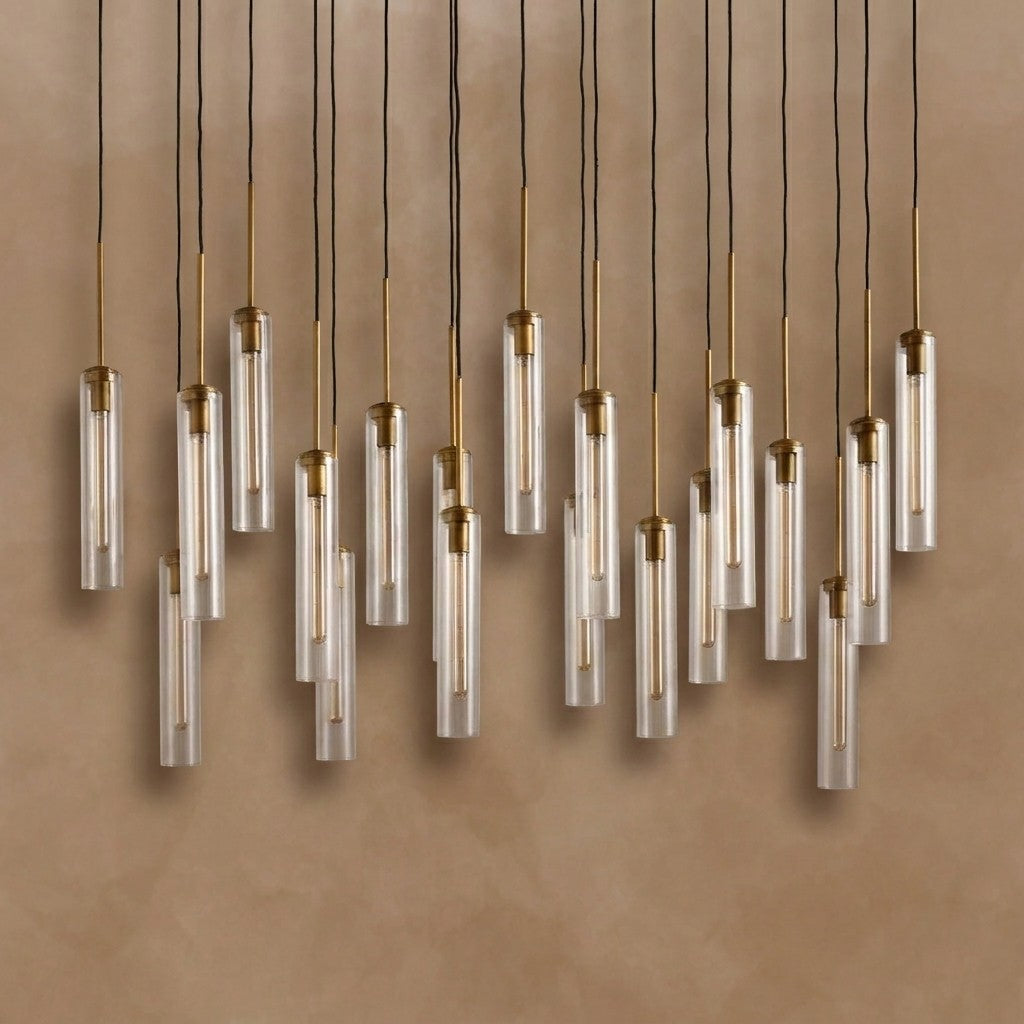 Colleena Linear Fluted Glass Chandelier