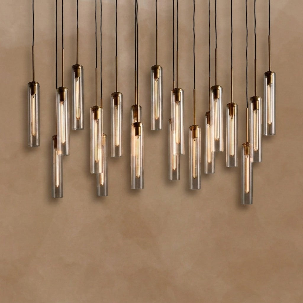 Colleena Linear Fluted Glass Chandelier