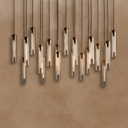 Clovelle Linear Fluted Glass Chandelier