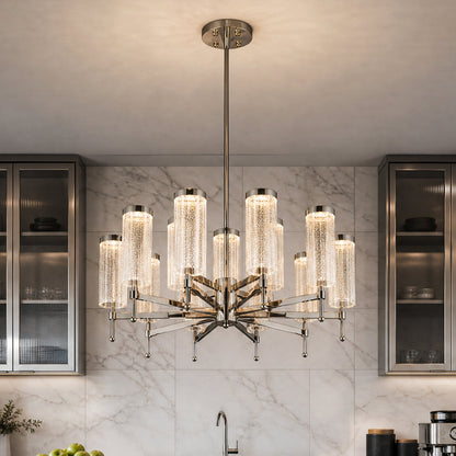 Crystalia Modern Sculptural Ring Chandelier