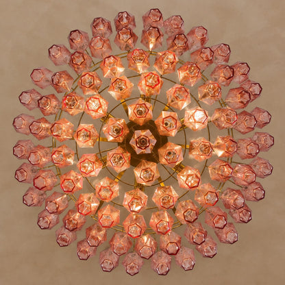 Cyra Hand Blown Tier Glass Large Murano Chandelier