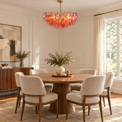 Cyra Hand Blown Tier Glass Large Murano Chandelier