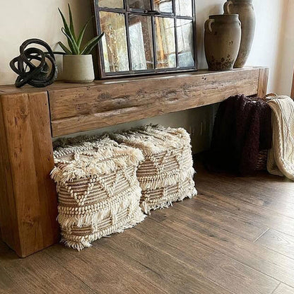 Happyarcadian Reclaimed Teak Wood Console Table