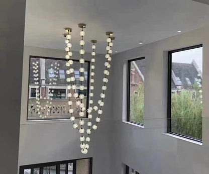 Modern Creative Acrylic Ball Necklace Chandelier for Living Room/Staircase/Foyer/Entryway