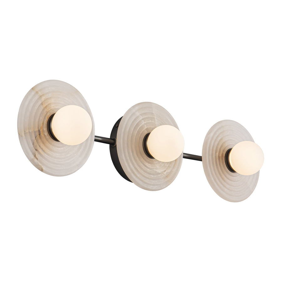 Dahlia Triple Alabaster Wall Sconce