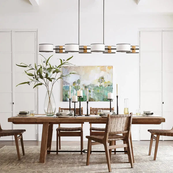 Daphne Fabric Linear Chandelier 62''72''
