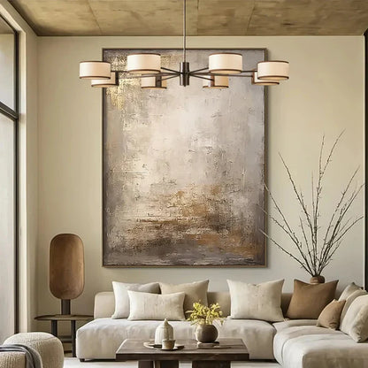 Doriselle Fabric Round Chandelier