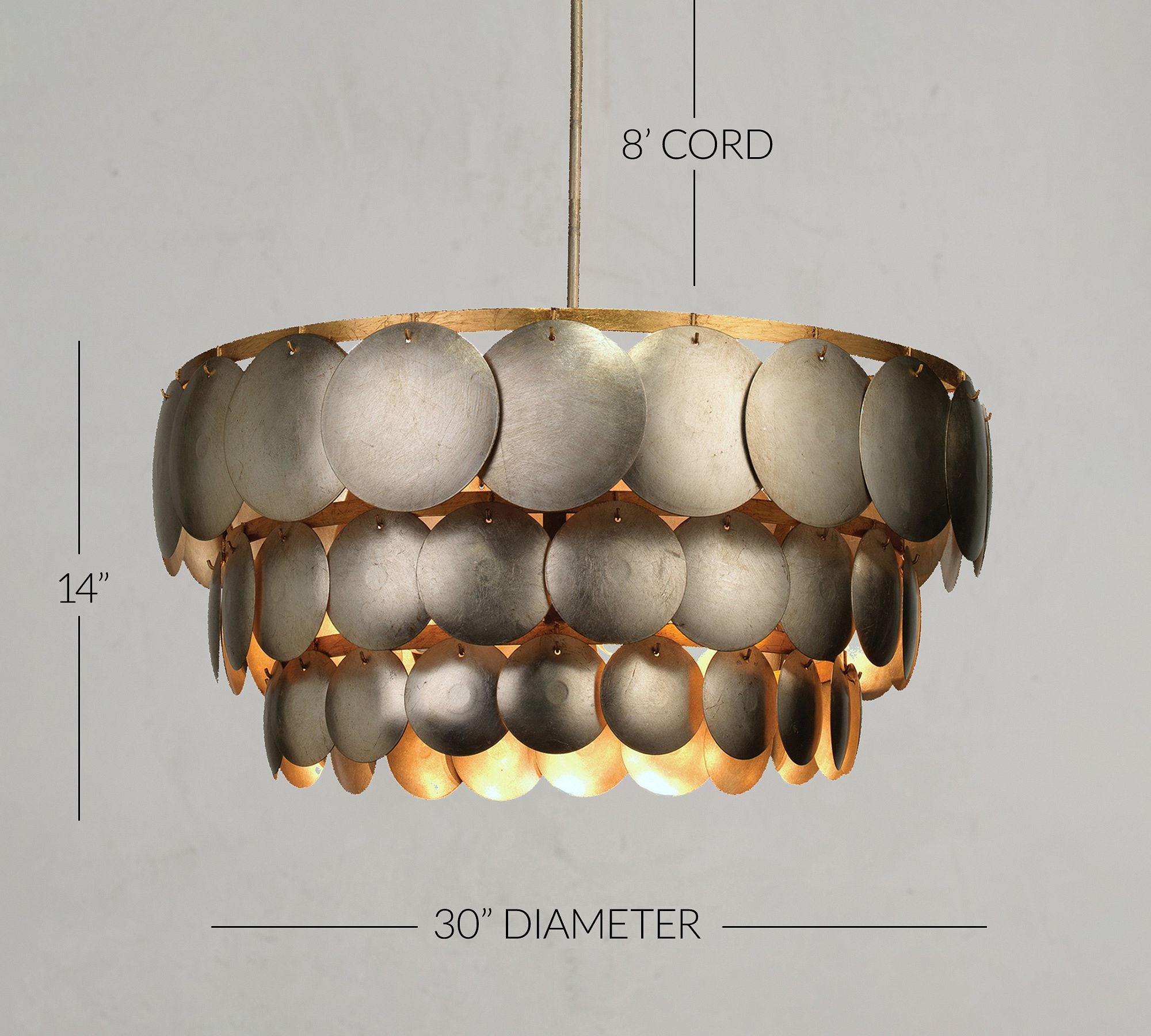 Dara Three Tier Chandelier 30"