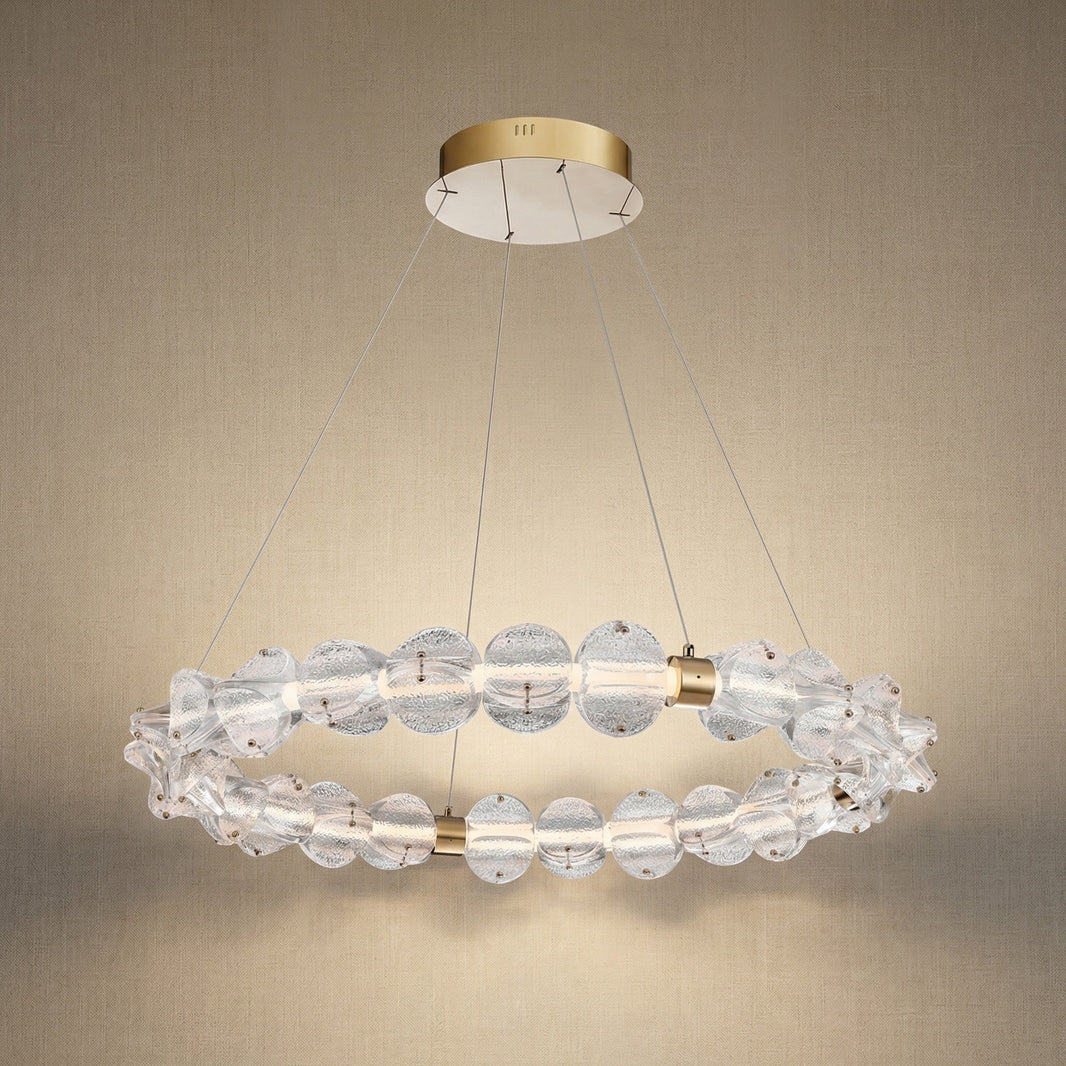 Vela Hand-Blown Glass Ring Chandelier