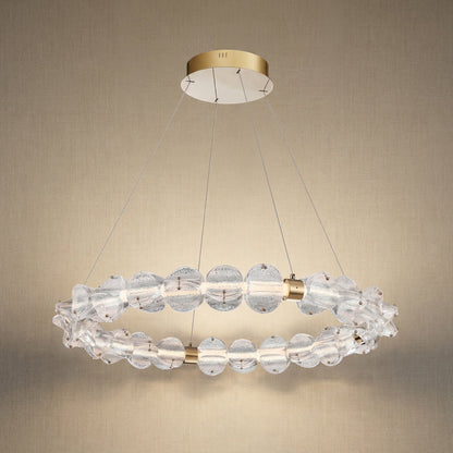 Vela Hand-Blown Glass Ring Chandelier