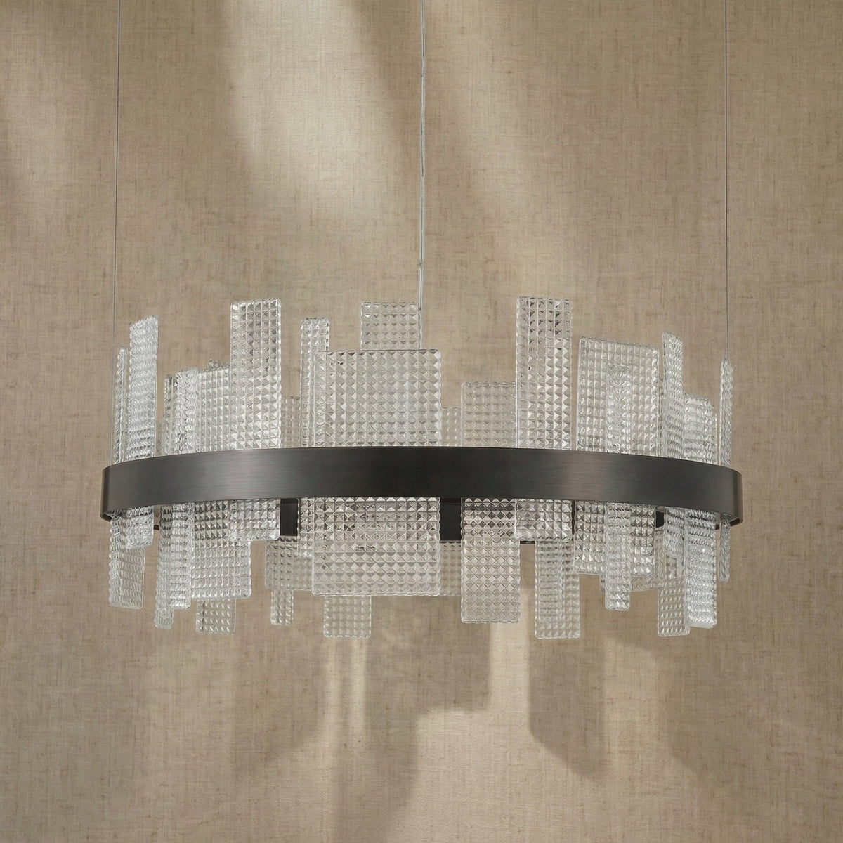 Lyra Round Glass Chandelier