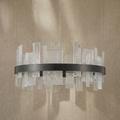 Lyra Round Glass Chandelier