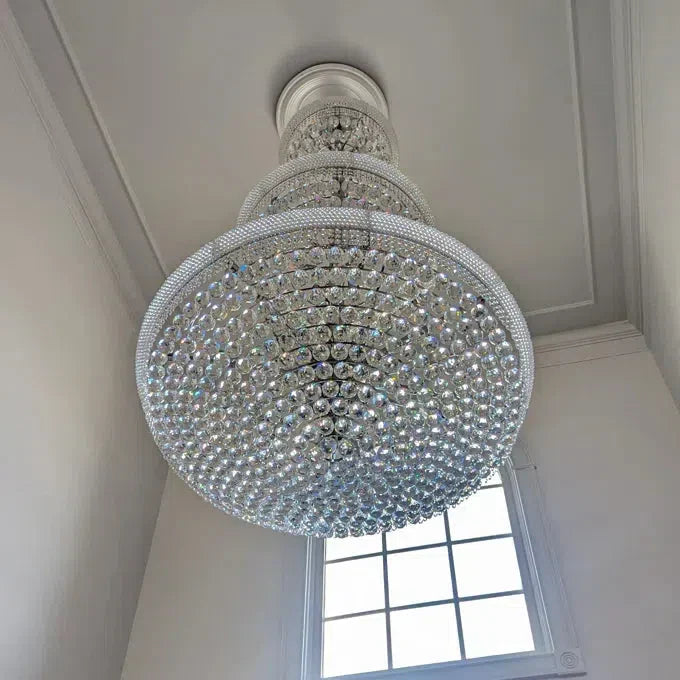 Luxury Crystal Chandelier for Grand Villa Hall and Duplex Staircase Lighting