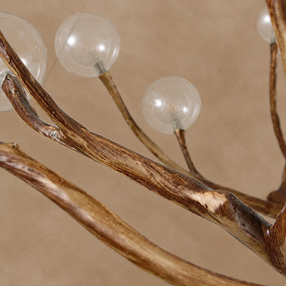 Demolion Glass Globe Branch Chandelier