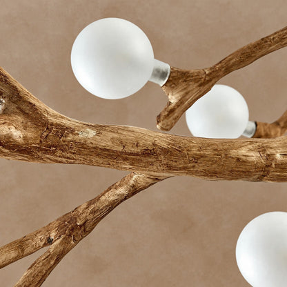 Demolion Glass Globe Branch Chandelier