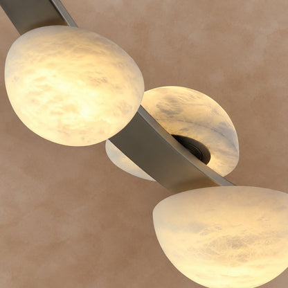 Dew Drops Alabaster LED Chandelier – Black White Warm Light