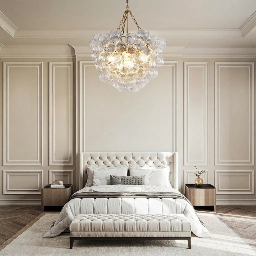 Bubble Ball Swirled Glass Chandelier