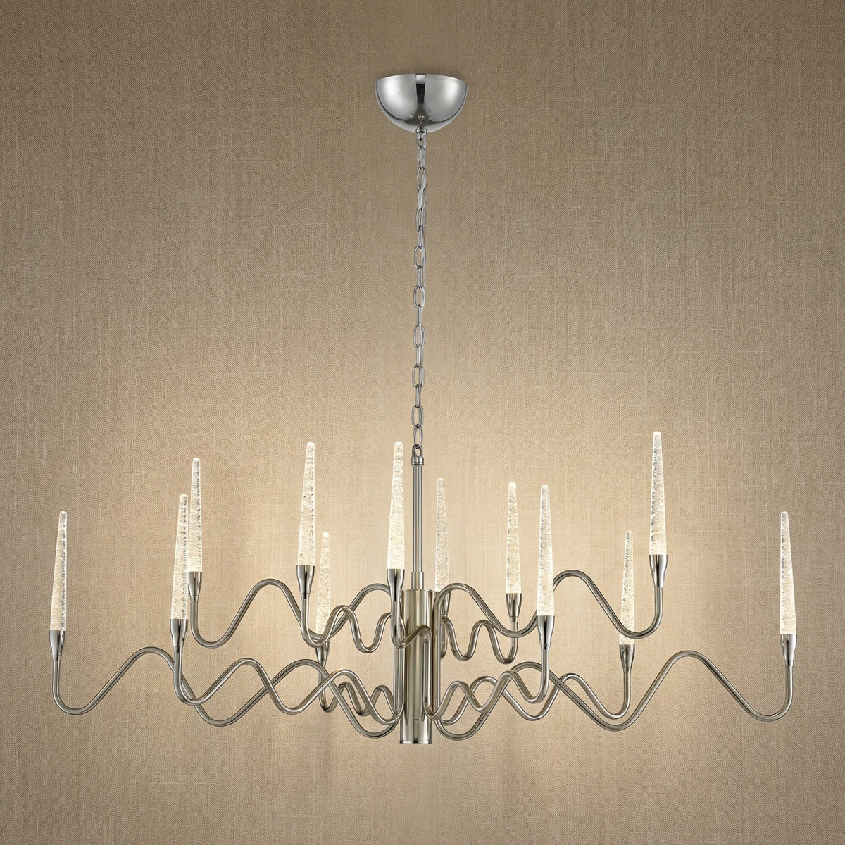 Modern Chandelier in silver