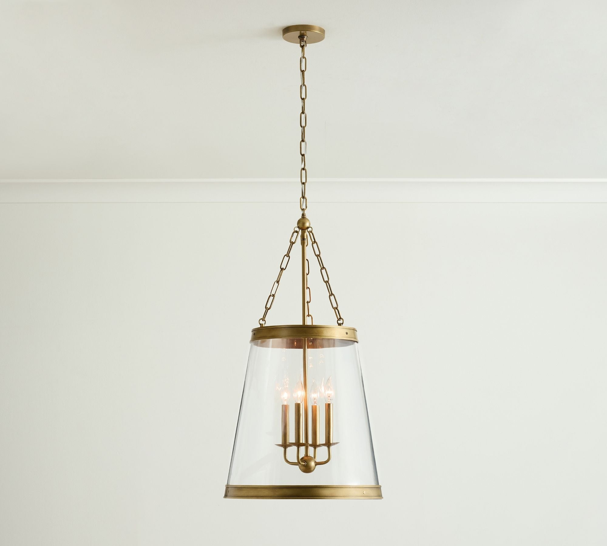 Elizabeth Glass Tapered Pendant (18")